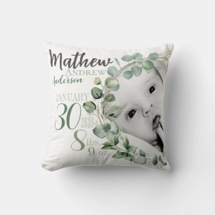 Personalised Baby Birth Announcement Pillow