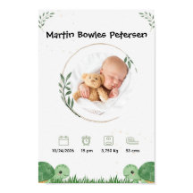 Personalised Baby Birth Announcement 