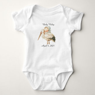 Personalised Baby Birth One Piece Bodysuit