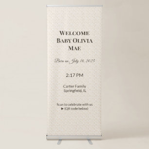 Personalised Baby Birth Welcome Banner