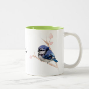 Personalised Baby Blue Jay Bird Mug
