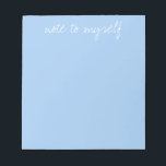 Personalised Baby Blue Notepad<br><div class="desc">Personalise the text,  add your initials,  delete it. White text on a baby blue background.</div>