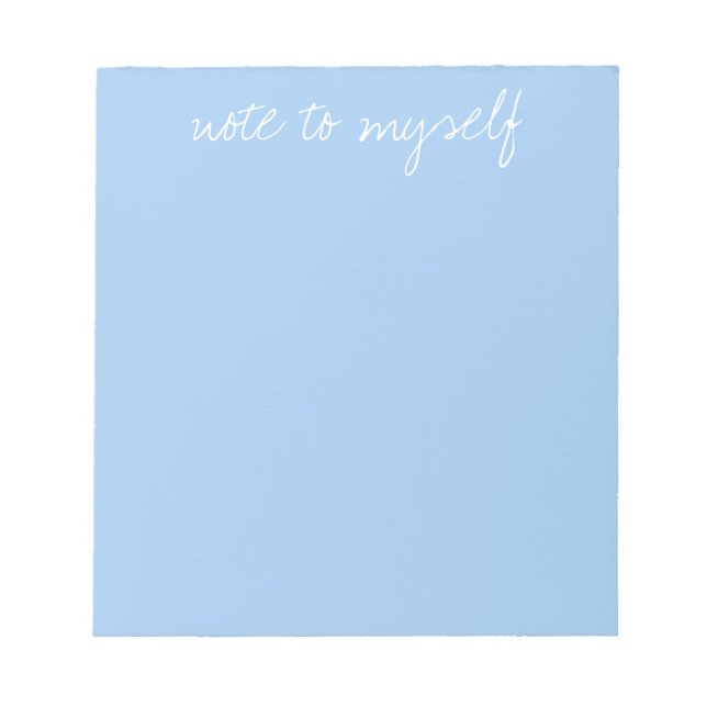 Personalised Baby Blue Notepad (Front)