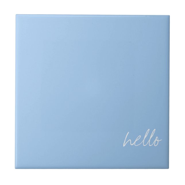 Personalised Baby blue Tile (Front)