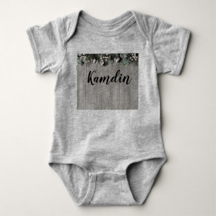 Personalised Baby Body Suit Cotton Plant Berries B Bodysuit
