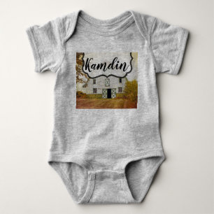 Personalised Baby Body Suit Sunset Barn Country Ru Bodysuit