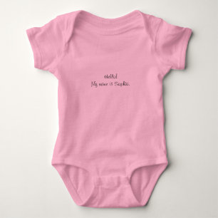 Personalised Baby Body Suits Bodysuit