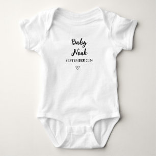 Personalised Baby Bodysuit  Custom Name and Date