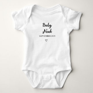 Personalised Baby Bodysuit Custom Name and Date
