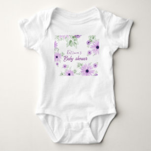 Personalised Baby Bodysuit – Violet Watercolor 