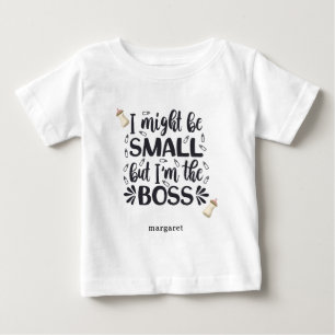 Personalised Baby Bottles I might be SMALL T-Shirt