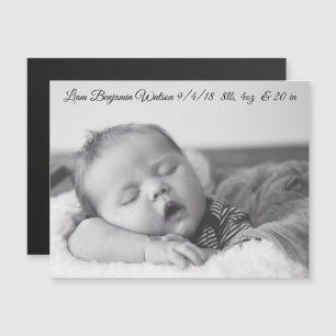 Personalised Baby Boy Birth Announcement Magnet