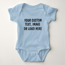 Personalised Baby Boy Bodysuit - Custom Blue Desig