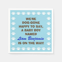 Personalised Baby Boy - Dog Themed Baby Shower