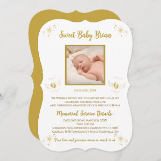 Personalised Baby Boy Memorial Invitations
