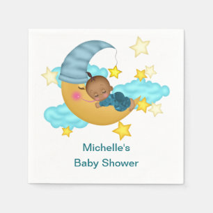 Personalised Baby Boy on a Cloud Napkin