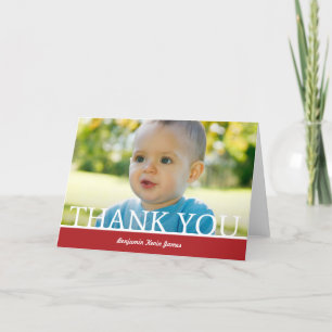 Personalised Baby Boy Thank You Card - 5" x 7"