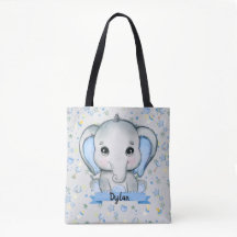 Personalised Baby Boy Tote