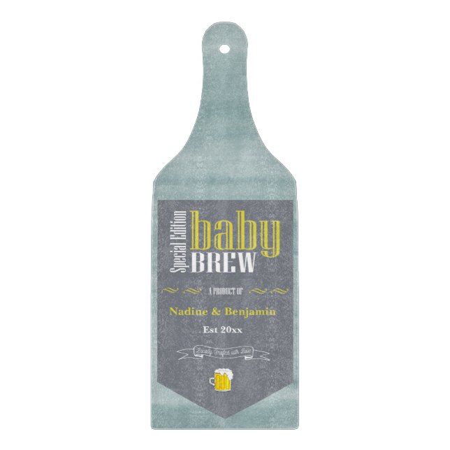 Personalised Baby Brew Beer Label Funny  Cutting Board (Front)