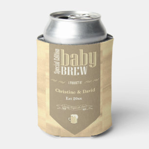 Personalised Baby Brew Beer Label Funny Shower Can Cooler