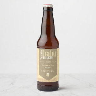 Personalised Baby Brew Funny Party Beer Bottle Label