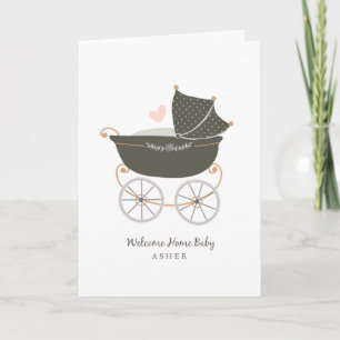 Personalised Baby Carriage Card