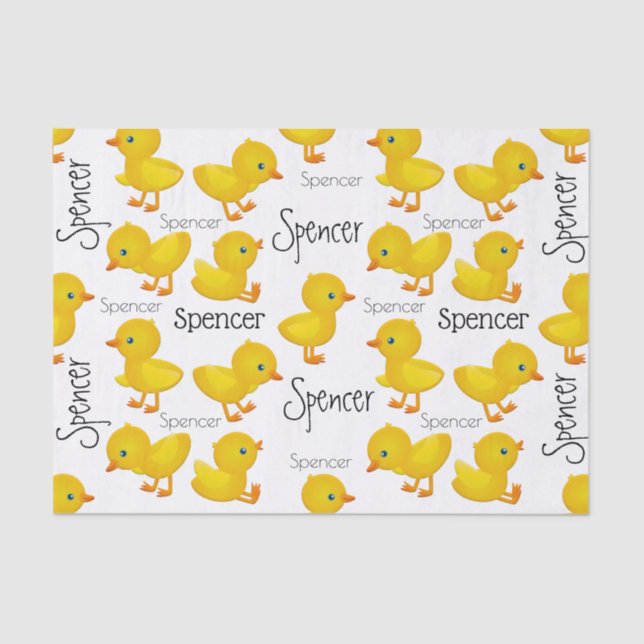 Personalised Baby Chicks Tissue Paper Sheets (Front)