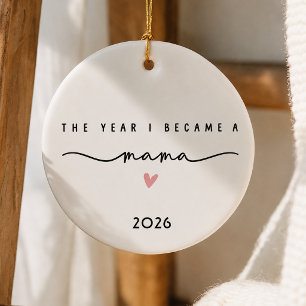 Personalised Baby Coming Soon Christmas Ceramic Tree Decoration