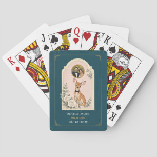 Personalised Baby Deer Wedding Favour Photo Playing Cards
