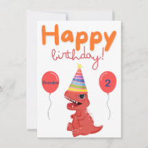 Personalised Baby Dinosaur Birthday Card