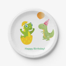 Personalised Baby Dinosaurs Paper Plate