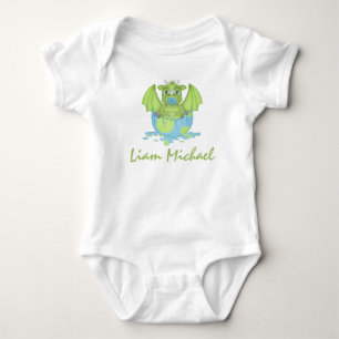 Personalised Baby Dragon Jersey Bodysuit