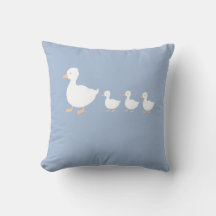 Personalised Baby Duckling Nursery Throw Pillow
