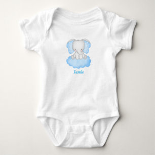 Personalised Baby Elephant Baby Bodysuit