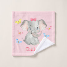 Personalised Baby Elephant Girls Pink 