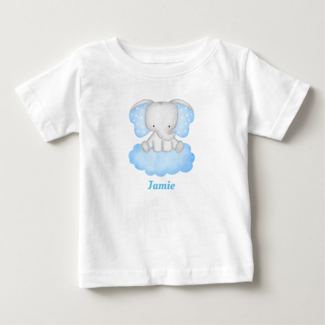 Personalised  Baby Elephant T-Shirt (Front)