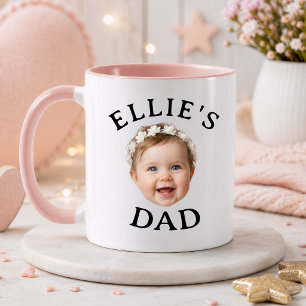 Personalised Baby Face Dad father's day photo gift Mug
