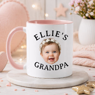 Personalised Baby Face Grandpa, Grandma gift Mug
