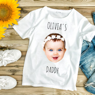 Personalised Baby Face New Father's Day Gift T-Shirt