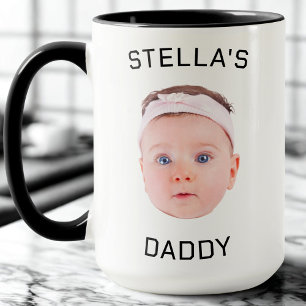 Personalised Baby Face Photo Dad Gift Mug