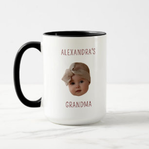 Personalised Baby Face Photo For Grandpa Birthday Mug