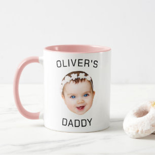 Personalised Baby Face Photo Mug For Dad
