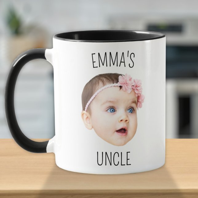 Personalised Baby Face Photo Mug For New Uncle (Creator Uploaded)