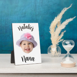 Personalised Baby Face Photo Name Nana Gift Plaque