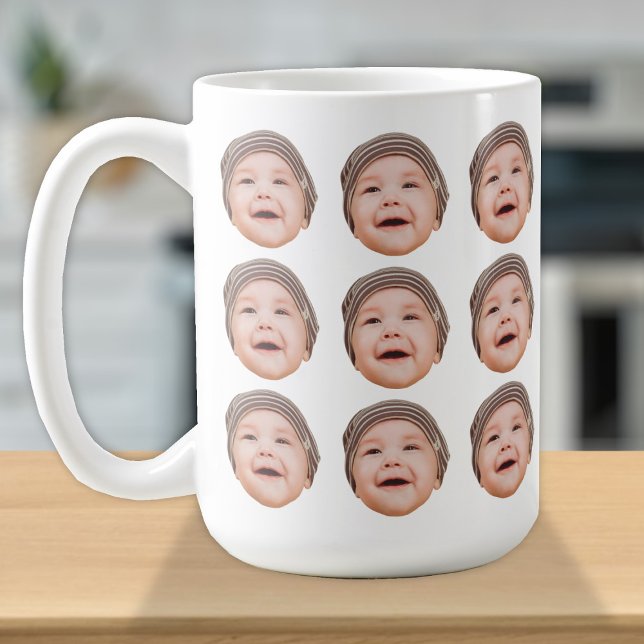 Personalised Baby Face Photos Cute Coffee Mug (Creator Uploaded)