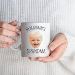 Personalised Baby Face Picture Grandma Birthday Mug<br><div class="desc">Personalised Baby Face Picture Grandma Birthday Mug</div>