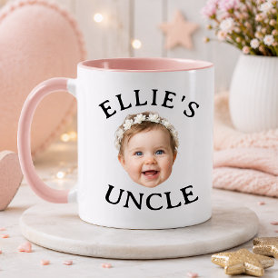 Personalised Baby Face Uncle gift Mug