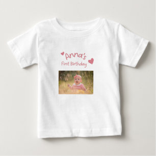 Personalised Baby First Birthday Photo Shirt