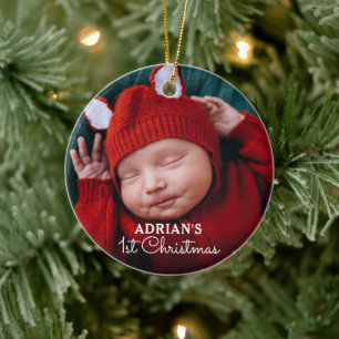 Personalised Baby First Christmas Ceramic Tree Decoration