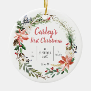 Personalised Baby First Christmas Ceramic Tree Decoration